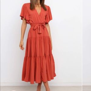 Rust midi dress - petal and pup